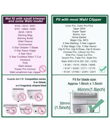 Wahl Hair Clipper Guards Cutting Guides/Combs Set - 1/16 inch to 1 inch, Colorful Bagged Design, Compatible with Most Clippers - Buy Online on GoSupps.com