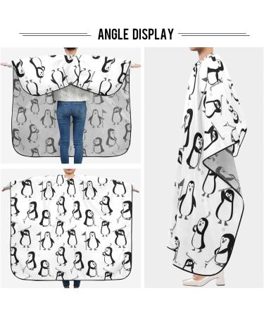 Buy Waterproof Barber Cape Penguin White Pattern & Cheetah Haircut Bib for Men & Women | Unisex Hair Cutting Cape for Professional Use - Buy Online on GoSupps.com
