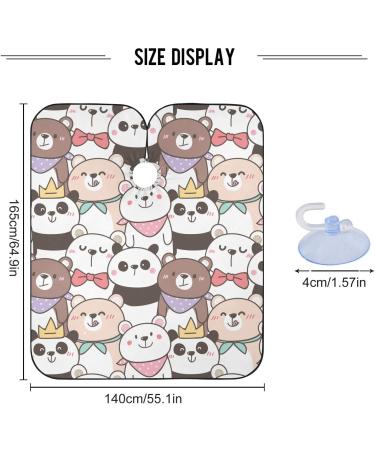 Waterproof Barber Cape - Cute Panda & Cheetah Haircut Bib for Men & Women | Unisex Hair Cutting Cape - Buy Online on GoSupps.com
