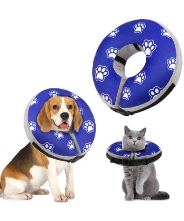 FWLWTWSS inflatable hinges of the hinge & sore crane cat protective collar dog with adjustable buckle dog collar leak protection for recovery after operations or wounds do not block the blue neck: 20.3cm- 30.5cm m - Buy Online on GoSupps.com