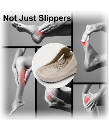 Xnlonby Massage Slippers for Women - Acupressure Foot Massage Shoes for Neuropathy Arthritis & Plantar Fasciitis Pain Relief - Pink 39/40 EU - Buy Online on GoSupps.com