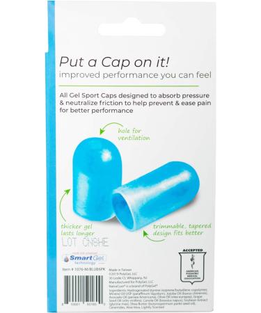 NatraCure Blue Gel Toe Cap and Finger Protector - 6 Pack (Large/X-Large) - Pain Relief for Corns, Blisters, Ingrown Nails - Buy Online on GoSupps.com