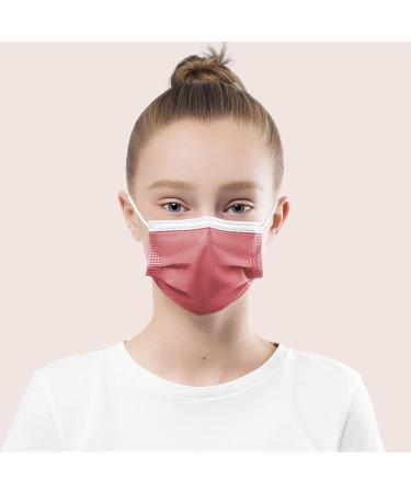 50 Small Red Disposable Face Masks | Made in Germany | CE Certified | Triple Layer Filtration | Elastic Earloops | Breathable | Type IIR - 99.78% Filtration - Buy Online on GoSupps.com