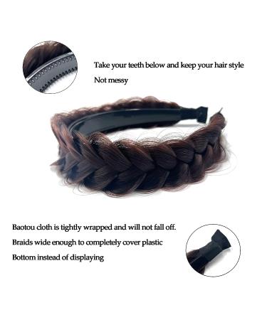 STHEJFB Wide Braided Headband Hoop Fashion Hair Accessories for Women and Girls (Dark Auburn) - Buy Online on GoSupps.com