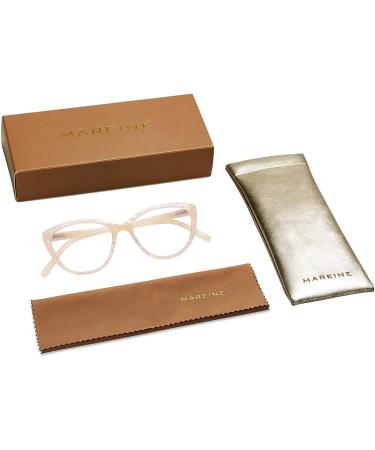 AMOMOMA Fashion Cat Eye Blue Light Blocking Reading Glasses for Women - Milky Cream Pink&Green  1.0x Magnification (AM6005 C4) - Buy Online on GoSupps.com