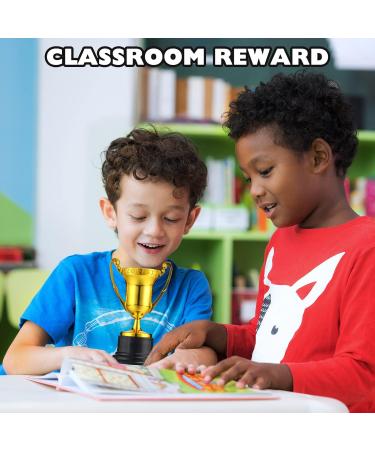 Pack of 40 Golden Award Trophy Cups - Mini Plastic Trophies for Kids Classroom Rewards and Sports Tournaments - Buy Online on GoSupps.com