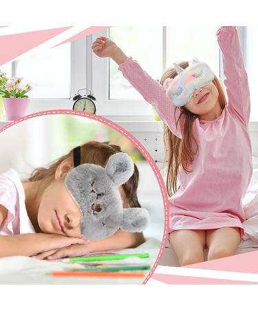 20 Pcs Cute Animal Plush Eye Masks for Kids - Unicorn & Cat Design | Soft Funny Blindfolds for Girls Sleeping, Travel, Nap, Lunch Break Fun Sleep Mask Set for Slumber Parties - Buy Online on GoSupps.com