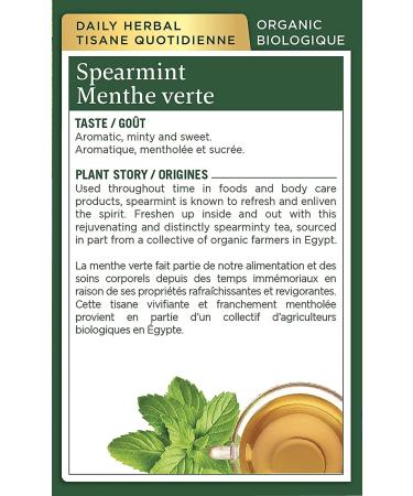 Traditional Medicinals - Organic Spearmint Herbal Tea (Pack of 6) - Refreshing and Minty - 96 Tea Bags Total Tea Spearmint 16 Count (Pack of 6) - Buy Online on GoSupps.com