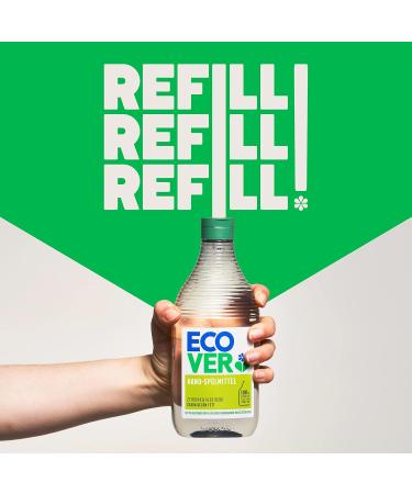 Ecover Zero Hand Dishwashing Detergent 450ml | Fragrance-Free Plant-Based & Powerful Grease Remover | Sustainable Eco-Friendly Cleaning - Buy Online on GoSupps.com