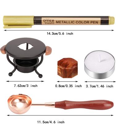 YIPLED Sealing Wax Kit - 728 Pcs Wax Seal Stamp Set with 24 Color Beads, Seal Warmer, Spoon, Candles - Ideal for Gift & Envelope Sealing, Wedding Invitations - Buy Online on GoSupps.com