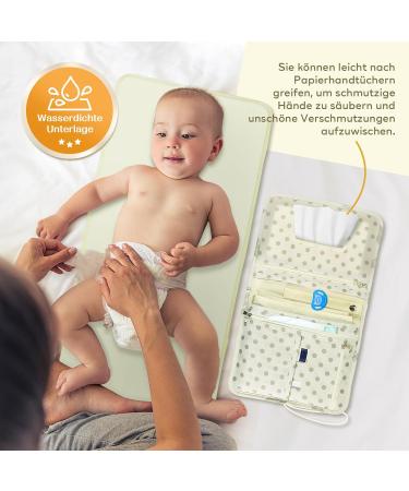 Nesritoy Baby Diaper Bag with Diaper Pad - Spacious & Compact On-the-Go Diaper Backpack in Beige (22x18cm) - Buy Online on GoSupps.com
