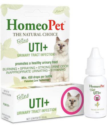 HomeoPet UTI Plus Urinary Tract Infection, Urinary Tract Support for Cats, 15 Milliliters
