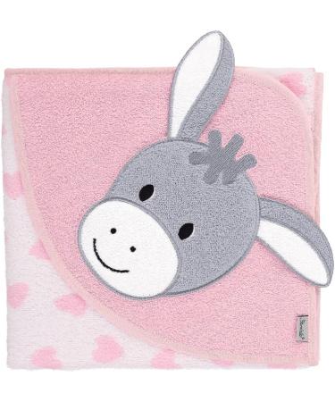 Buy Sterntaler Emmi Girl Hooded Bath Towel - Pink Donkey 80x80 cm for Babies Ships Internationally - Buy Online on GoSupps.com