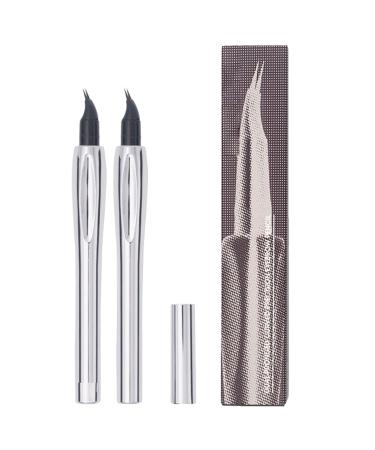 Iouyjiu Two Prong Eyebrow Pen Forked Tip Brow Definer Smudge Proof Long Lasting Waterproof Ink Quick Dry Formula Perfect for Eyebrows Lower Lashes and Eyeliner 08 Ml Brown