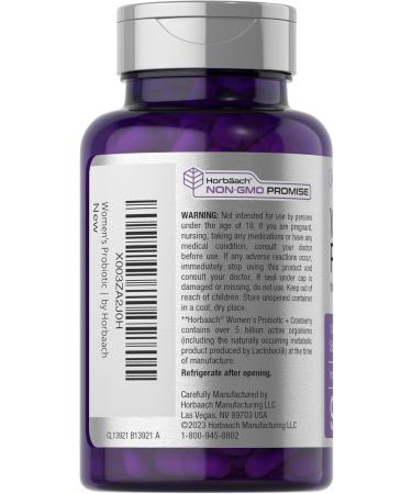 Horb ach Probiotic for Women with Cranberry | 90 Vegetarian Capsules | Dietary Supplement with 14 Probiotic Strains | Non-GMO Gluten Free Supplement - Buy Online on GoSupps.com