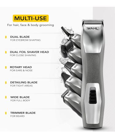 Wahl Chromium 11-in-1 Multigroomer - Men's Beard, Body, and Eyebrow Trimmer - Buy Online on GoSupps.com