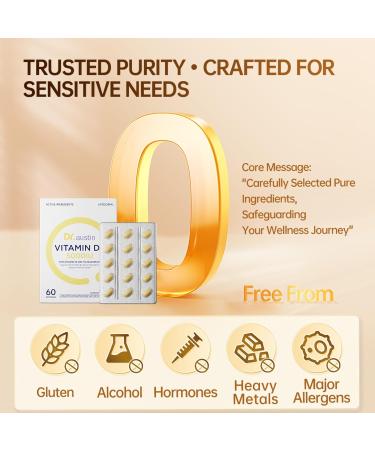 Dr. Austin Liposomal Vitamin D3 5000IU with K2 & Magnesium | Nano Targeted Delivery for High Absorption | Prenatal & Daily Immune Support | 60 Softgels (1) - Buy Online on GoSupps.com