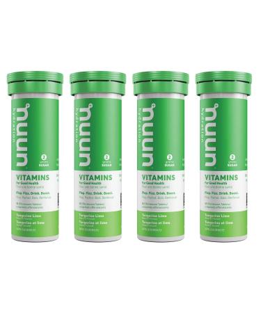 Nuun Vitamins: Vitamin + Electrolyte Drink Tablets Box of 4 Tubes (48 Servings) Tangerine Lime Enhanced Everyday Wellness