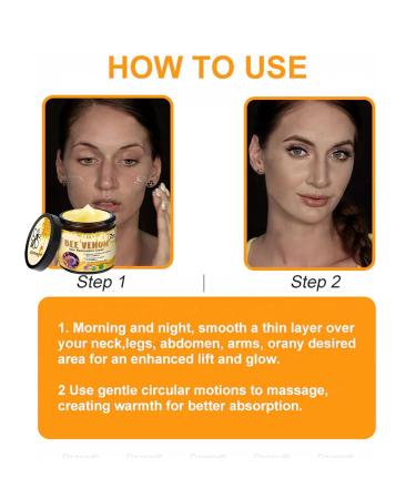 Bee Venom Cream Wrinkle Removal Comprehensive Moisturizer for All Skin Types 2pcs - Buy Online on GoSupps.com