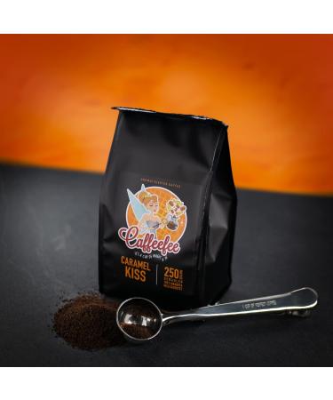 Caffeefee Caramel Kiss - 100% Arabica Ground Coffee | Mildly Roasted Flavored Coffee 250g - International Shipping - Buy Online on GoSupps.com