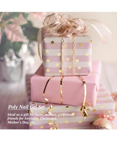 VANREESA Poly Nail Gel Kit 14 Colours Poly Nail Gel Kit Poly Nail Extension Gel Summer Colours Pink Purple Green Blue Gifts for Women - Buy Online on GoSupps.com