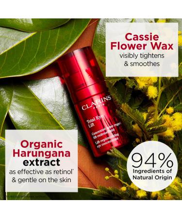 Clarins Total Eye Lift | Anti-Aging Eye Cream for Wrinkles Dark Circles & Puffiness | 94% Natural Ingredients | Visible Eye Lift in 60 Seconds - Buy Online on GoSupps.com