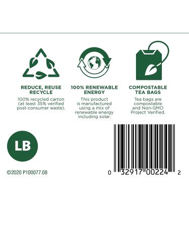Organic Lemon Balm Herbal Tea - Caffeine Free, 16 Wrapped Bags | Traditional Medicinals - Buy Online on GoSupps.com