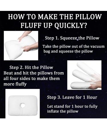 Wuronsa Ear Pillow with Ear Hole for CNH and Sore Ear Pain - Ear Piercing Pillow for Side Sleepers - Supports Earplugs for Sleep - White - Buy Online on GoSupps.com