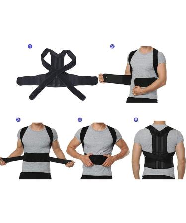 Posture Corrector Back Posture Brace Clavicle Support Stop Slouching and Hunching Adjustable Back Trainer Unisex (Color : Blue Size : Xx-Large) (Black XXXX) (Black Small) - Buy Online on GoSupps.com