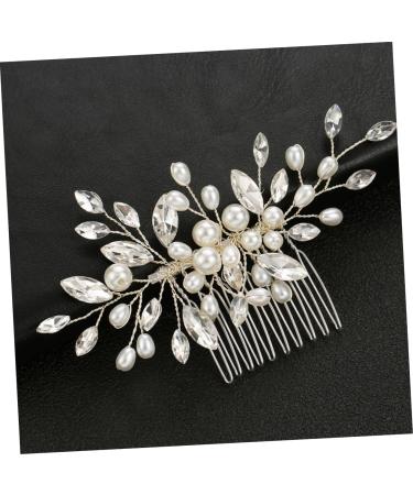 minkissy Bridal Headwear Romantic Wedding Hair Comb Wedding Hair Clip Wedding Hair Accessories Hair Wedding Decor Hair Pin Bridal Headpiece Tiara Crystal Wig Grace Miss White - Buy Online on GoSupps.com