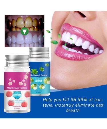 Mouth Flushing Tablets for Bad Breath & Tooth Stain Cleaning | Oral Care & Freshness - CNQ614 (1 Pack) - Buy Online on GoSupps.com