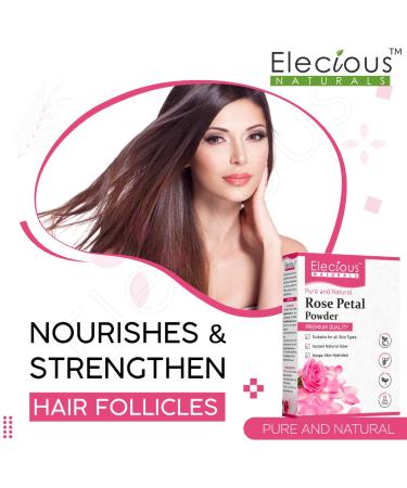 Pure Rose Petals Powder for Face Skin & Hair - Chemical-Free Non-GMO 200gm Moisturizer - Buy Online on GoSupps.com