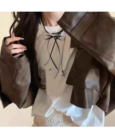 Handmade Southjieling Fashionable Pearl Necklace with Loop Trailer - Stylish Collarbone Chain for Women & Girls - Buy Online on GoSupps.com