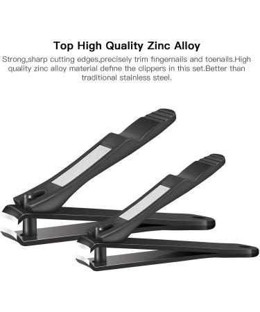 Stainless Steel Nail Clippers Set for Men & Women - 2PCs Sturdy Fingernails & Toenails Cutter Kit - 2 Count - Buy Online on GoSupps.com