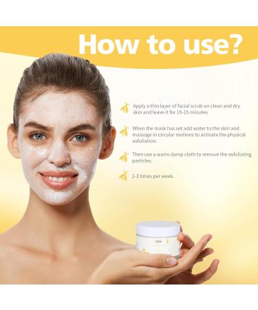 Face Scrub & Exfoliator with Manuka Honey Vitamin C & Niacinamide - Gentle Effective Skin Care for Dry Skin Acne & Blackheads - 4.23oz - International Shipping Available - Buy Online on GoSupps.com