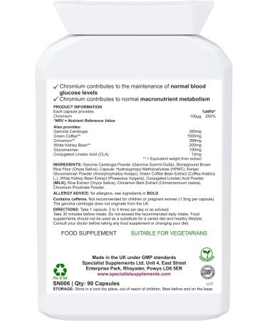 Specialist Supplements Garcinia Cambogia Complex - 90 Capsules | Weight Loss Support - Buy Online on GoSupps.com
