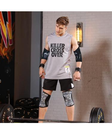 Elbow Sleeves Pair - Support for Squat Weightlifting Powerlifting & Cross Training - Small Black - Buy Online on GoSupps.com
