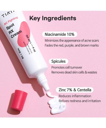 TIAM AC Fighting Spot RX Cream - Best Acne Treatment for Acne-Prone Skin Nourishing & Calming Relief for Red Skin - 1 Oz - Buy Online on GoSupps.com