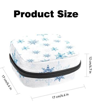 Anna Cowper Blue Snow Flake Sanitary Napkin Storage Bag - Portable Period Pouch for Women & Teen Girls - Multi-colored - Buy Online on GoSupps.com