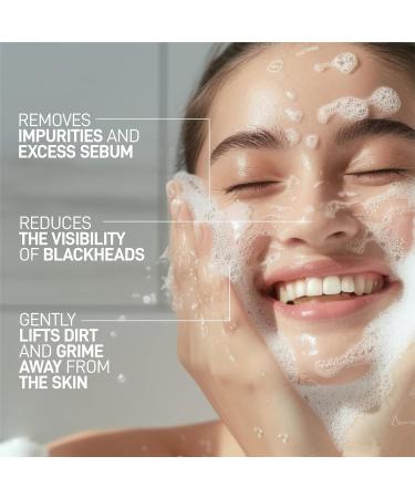 Salicylic Acid Face Wash | Rejuvenating Cleanser Gel for Dry Rough Skin | Fragrance & Paraben Free | 8 fl oz - Premium Formula with Ceramides Niacinamide & Hyaluronic Acid - Buy Online on GoSupps.com