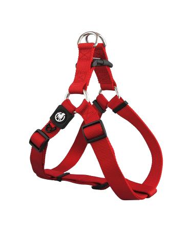 DDOXX Nylon Step-In Dog Harness - Adjustable Chest Puppy Harness for All Sizes - S (Red) Red S - 1.5 x 45-63 cm - Buy Online on GoSupps.com