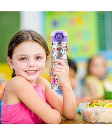 Girls Unicorn Water Bottle Kit | DIY Gift for Ages 6-12 | BPA-Free Insulated Purple Bottle with Stickers & Glitter Gems - Buy Online on GoSupps.com