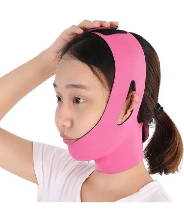 Double Chin Reducer & Face Slimming Strap - V Line Lifting Mask Reusable Facial Lift Belt (Rose Red) - Shop Now for Effective Contouring - Buy Online on GoSupps.com