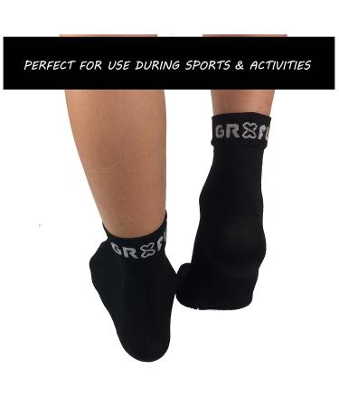 gr8ful Compression Socks for Plantar Fasciitis & Achilles Tendonitis | Ankle Support for Sports & Everyday | Pain Relief & Recovery | 2 Pairs L/XL Black - Buy Online on GoSupps.com