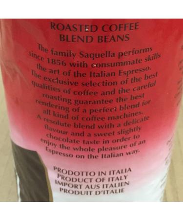 Saquella Miscela Espresso Napoli Powerful and aromatic flavor 1 kg of Whole Beans - Buy Online on GoSupps.com