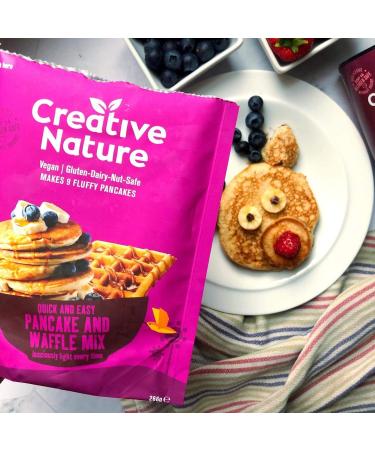 Creative Nature Gluten Free Pancake & Waffle Mix - 266g | Vegan & Free from Allergens - Buy Online on GoSupps.com