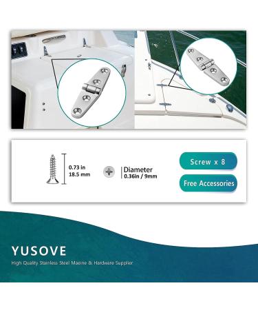 4x1 316 Stainless Steel Boat Strap Hinges - Heavy Duty Marine Hardware (Pack of 2) - Buy Online on GoSupps.com