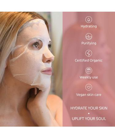 Earth Kiss Inspirations Hydrating Organic Bamboo Sheet Mask with Shilajit and Miracle Clay to Hydrate Your Skin and Uplift Your Soul - Buy Online on GoSupps.com