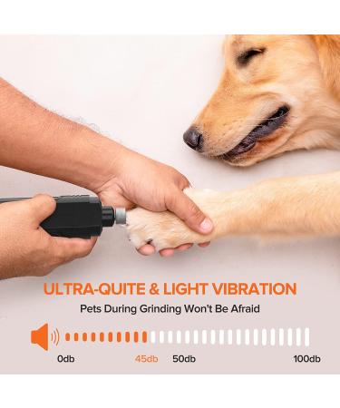 Wnoke Dog Nail Grinder Set for Small, Medium, and Large Dogs | Low-Noise Pet Nail Trimmer with LED Light and Clippers | Rechargeable Cordless Design | Black - Buy Online on GoSupps.com