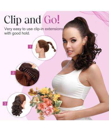 SILK-CO 11 Short Curly Ponytail Extension | Clip-in Hair Piece for Women | Natural Black 11 Inch - Classic Style - Buy Online on GoSupps.com